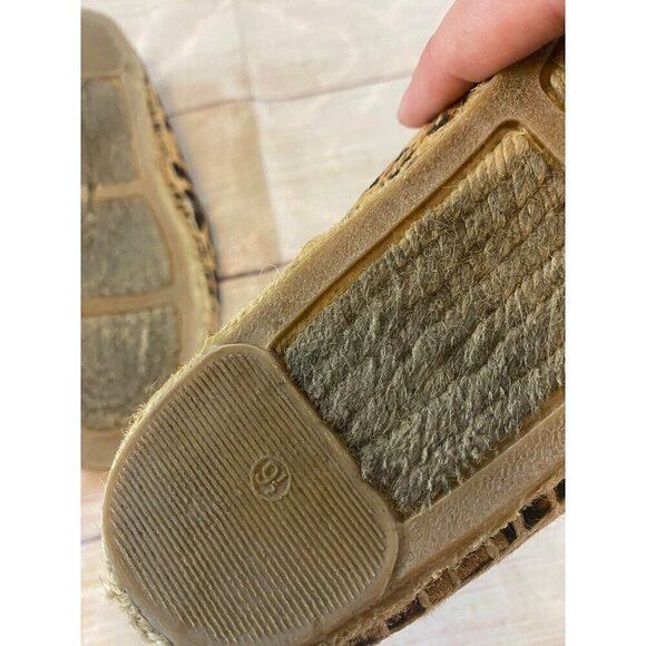 Tory Burch Women's Pony Hair Leopard Oscelot Espadrille Flats - 9 1/2 - Picture 7 of 10